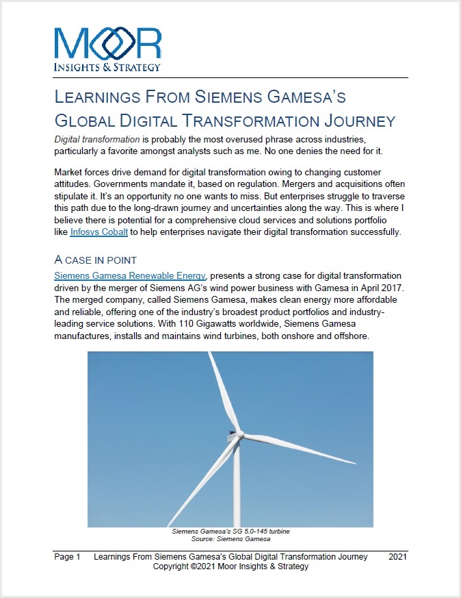 LEARNINGS FROM SIEMENS GAMESA’S GLOBAL DIGITAL TRANSFORMATION JOURNEY