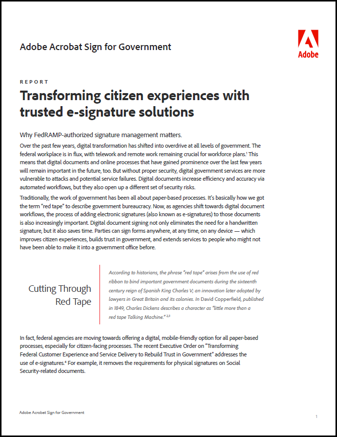 Transforming citizen experiences with trusted e-signature solutions