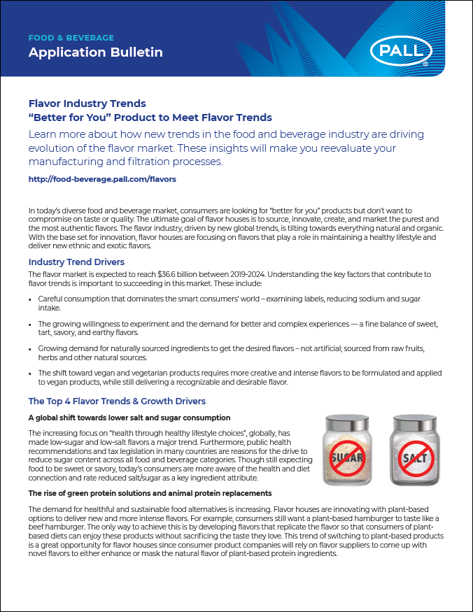 Flavor Industry Trends: “Better for You” Product to Meet Flavor Trends