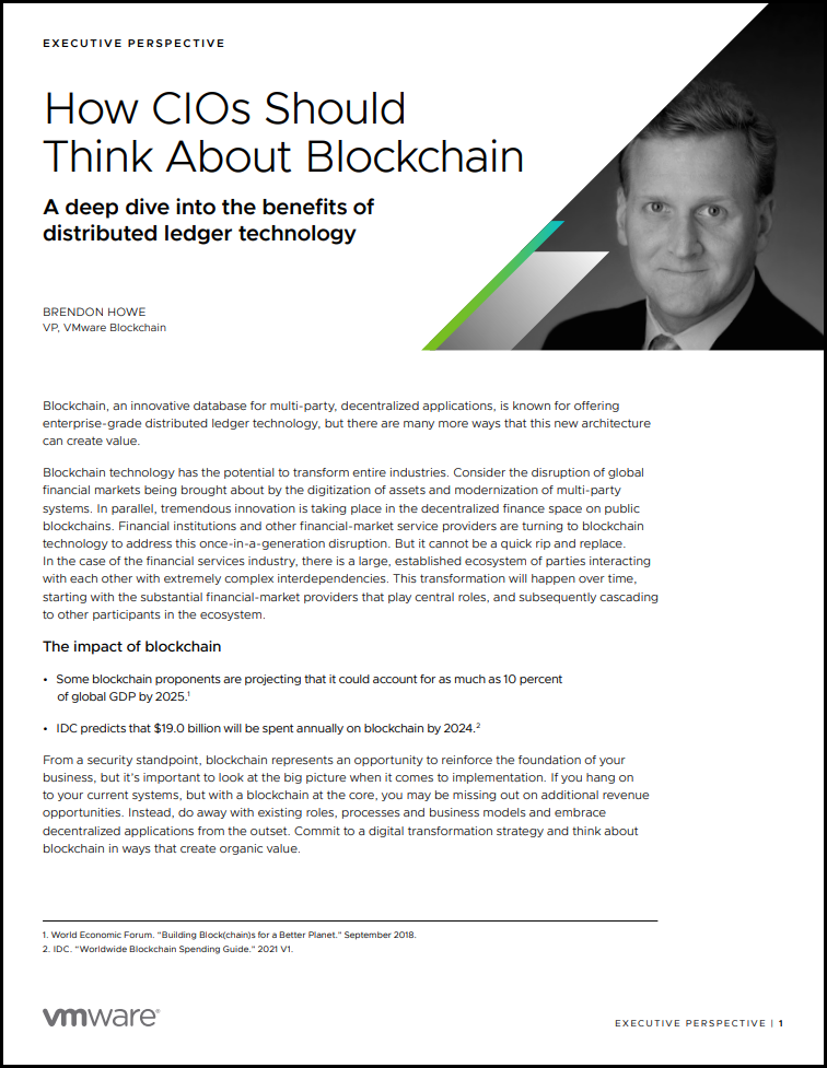 How CIOs Should Think About Blockchain