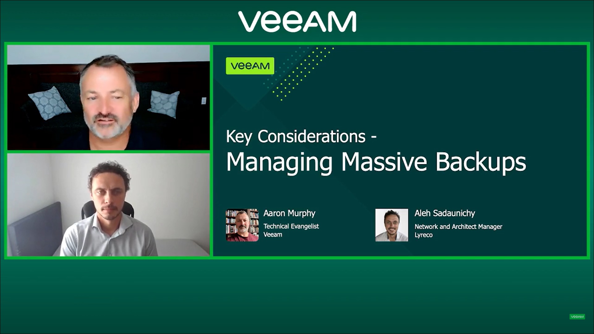 Webinar: Key Considerations for Managing Massive Backups