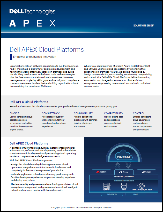 Dell APEX Cloud Platforms