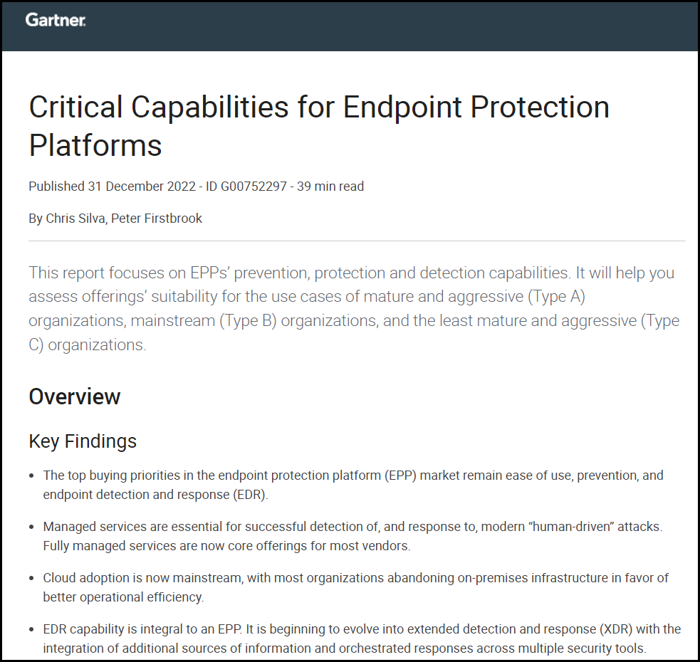 Discover and Evaluate Endpoint Protection Platforms (EPP) Wisdom