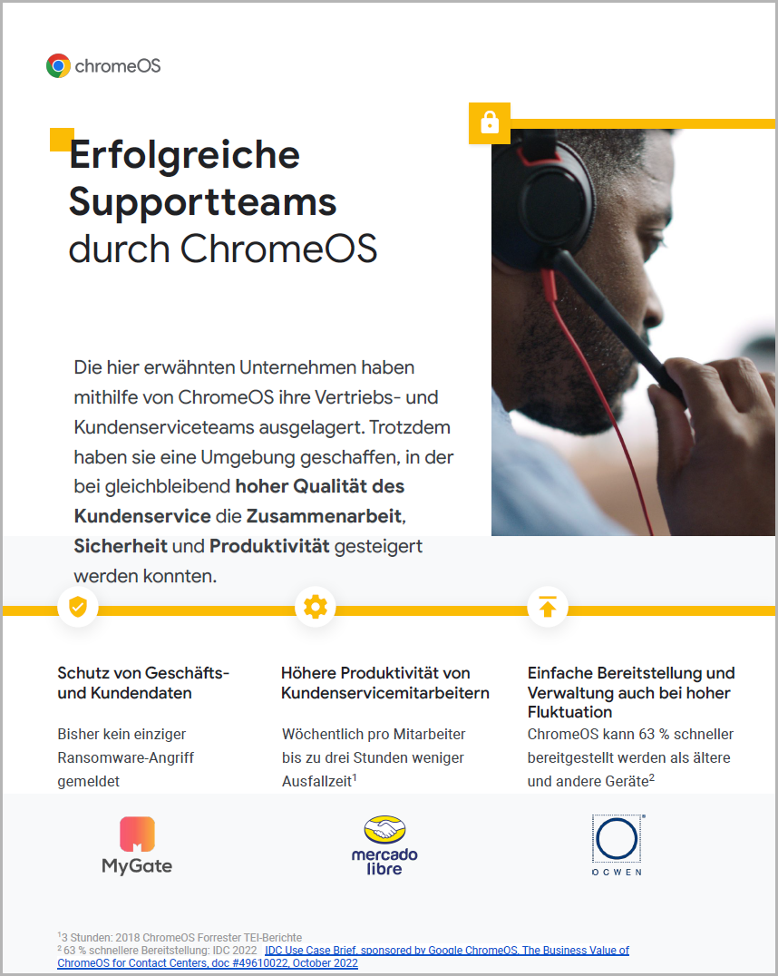 Schutz und Optimierung Ihres Kundenservice mit ChromeOS