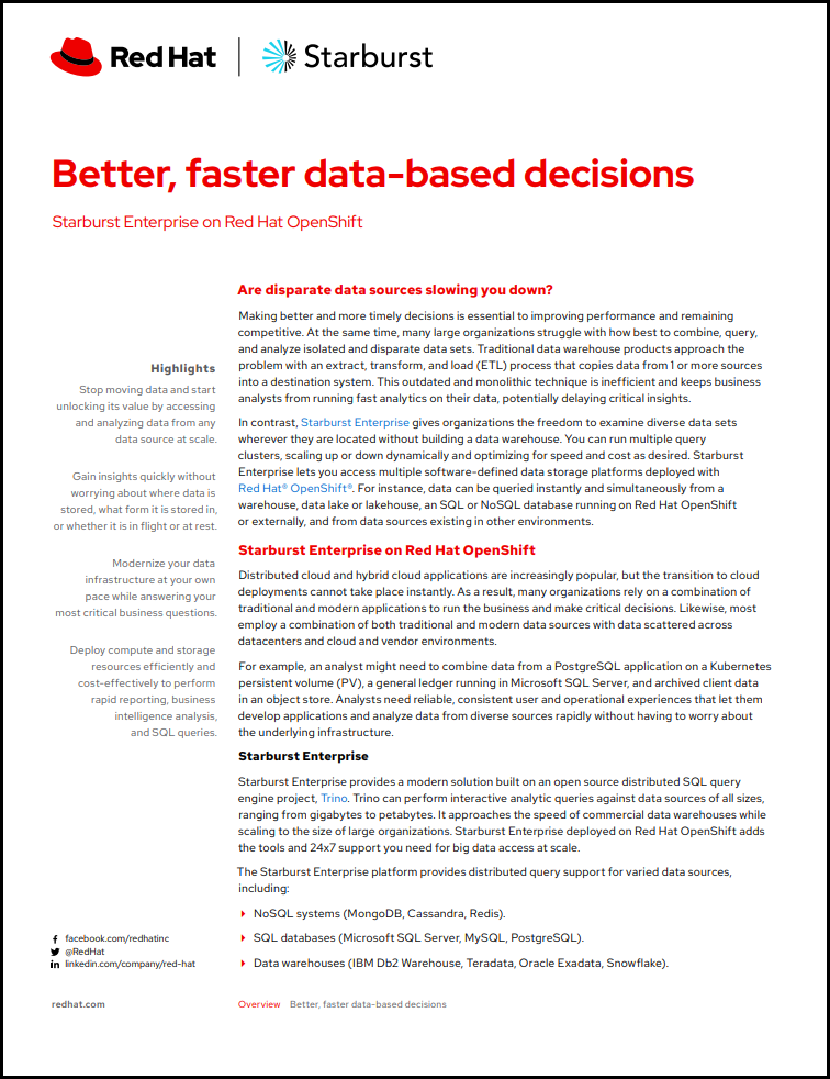 Better, faster data-based decisions