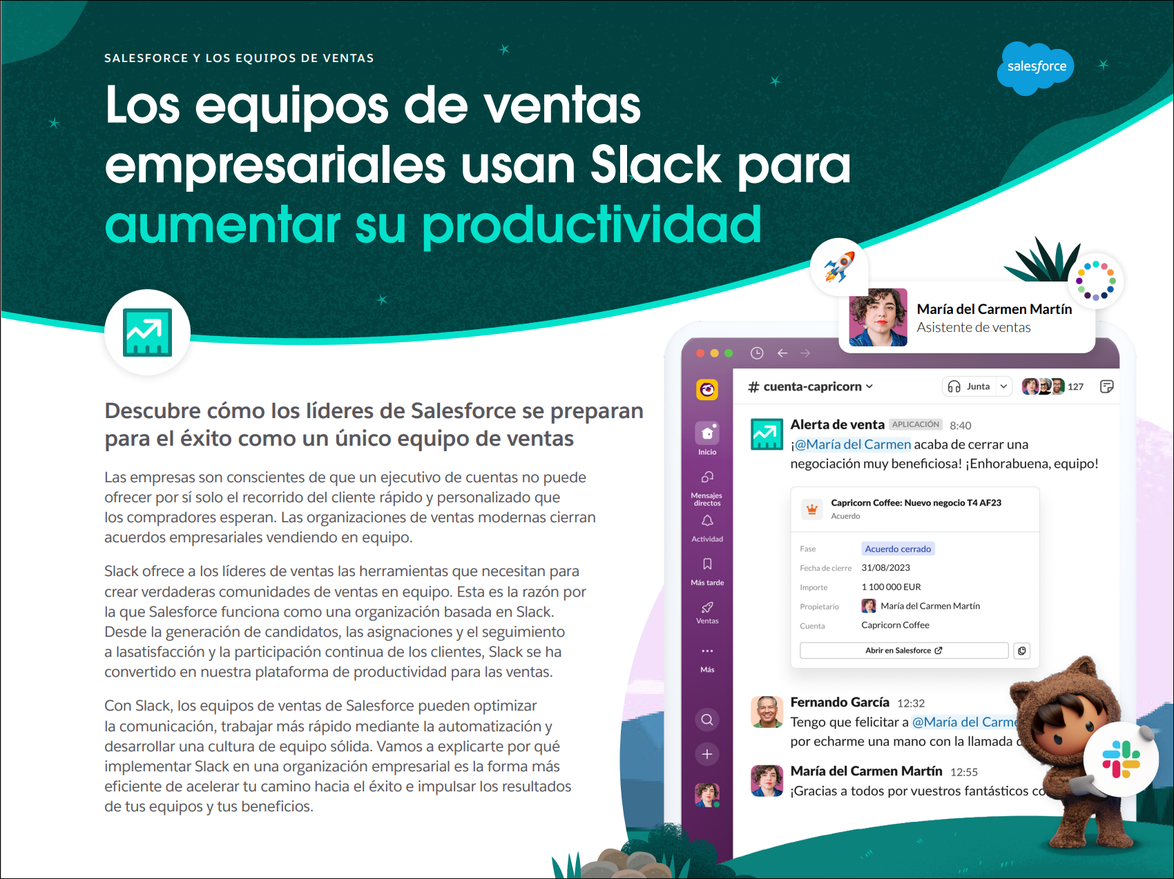 Los equipos de ventas empresariales usan Slack para aumentar su productividad