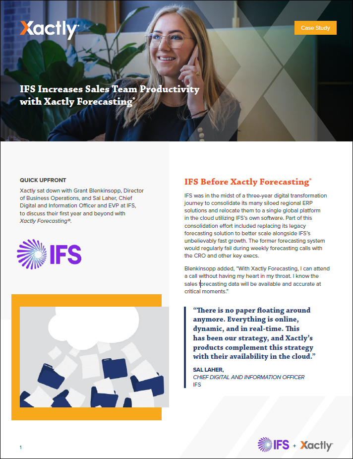 IFS Increases Sales Team Productivity With Forecasting