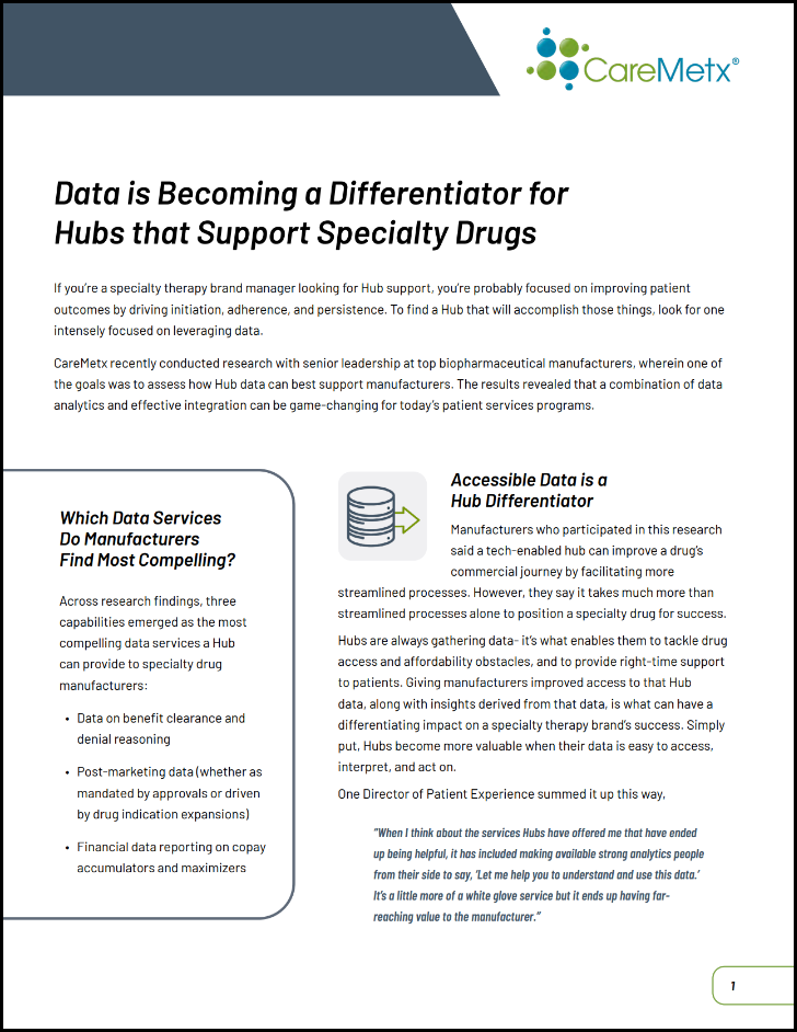 Data is a Differentiator for Hubs that Support Specialty Drugs