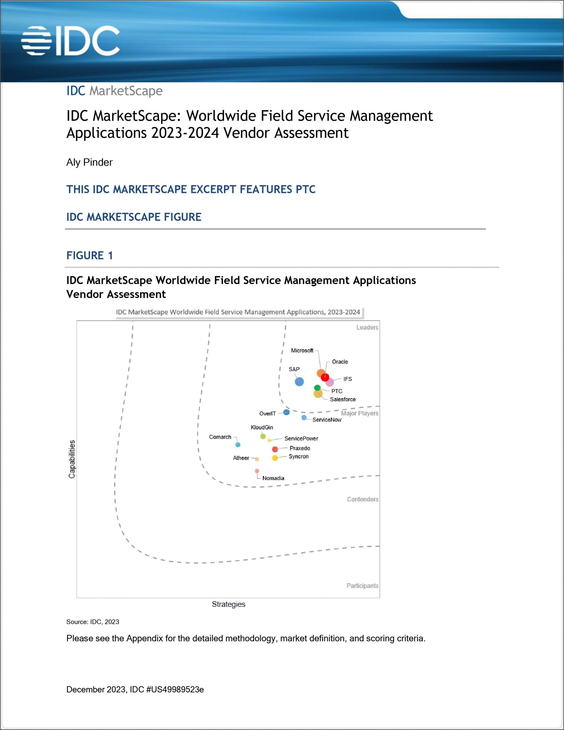 IDC MarketScape: Worldwide Field Service Management Applications 2023-2024 Vendor Assessment