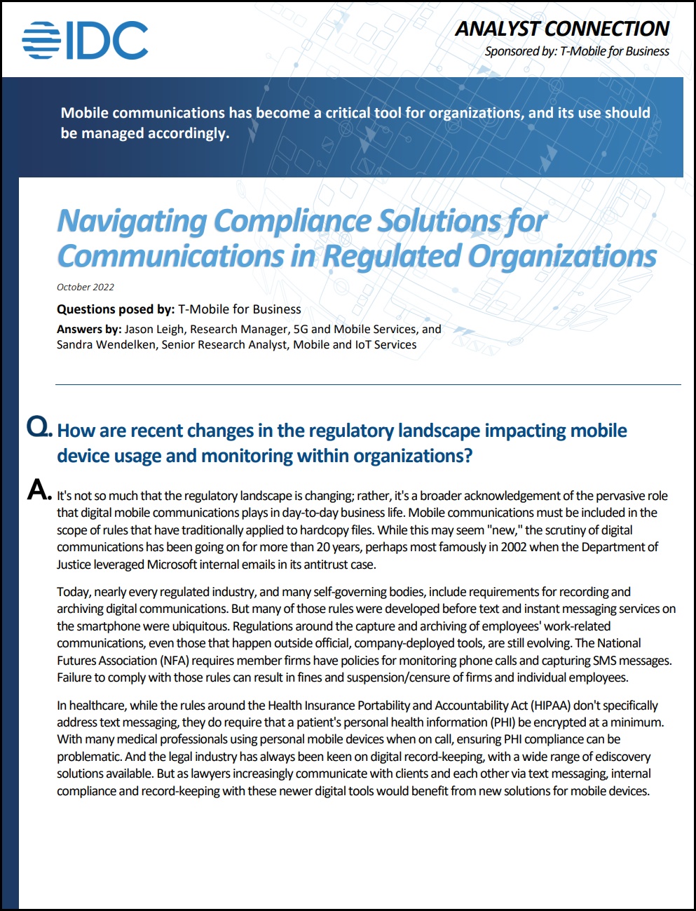 Navigating Compliance Solutions for Communications in Regulated Organizations-temp