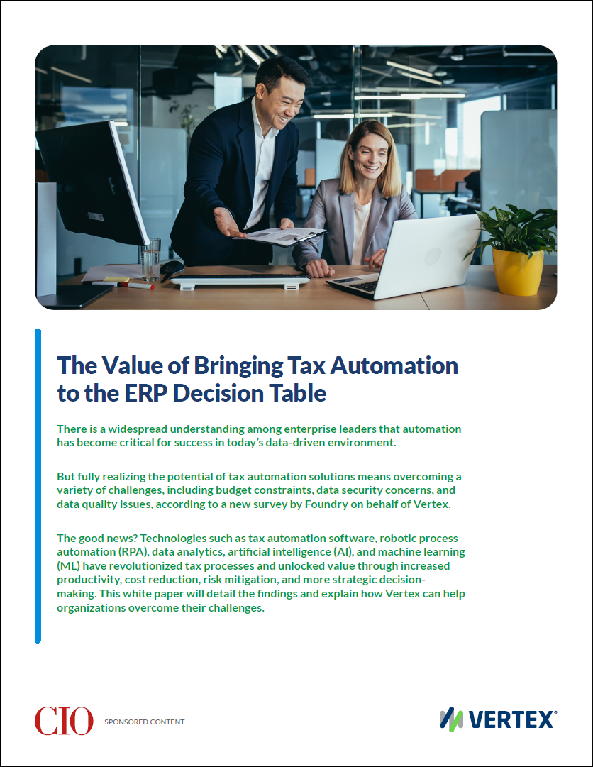 The Value of Bringing Tax Automation to the ERP Decision Table