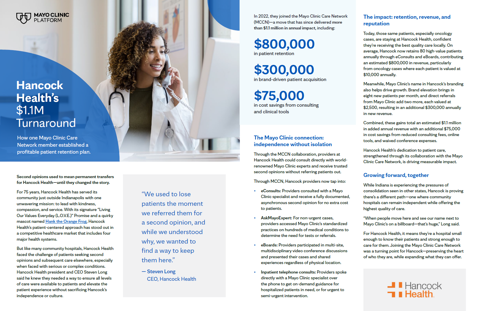 Hancock Health’s $1.1M Turnaround