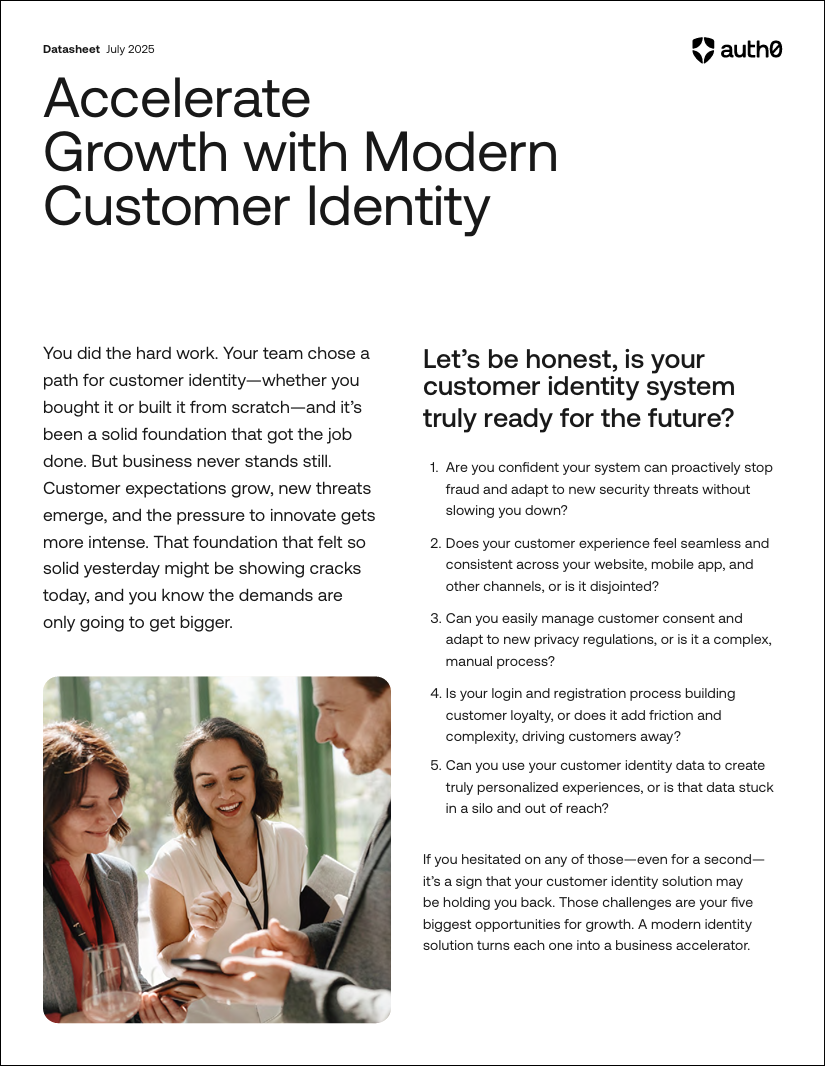 Accelerate Growth with Modern Customer Identity