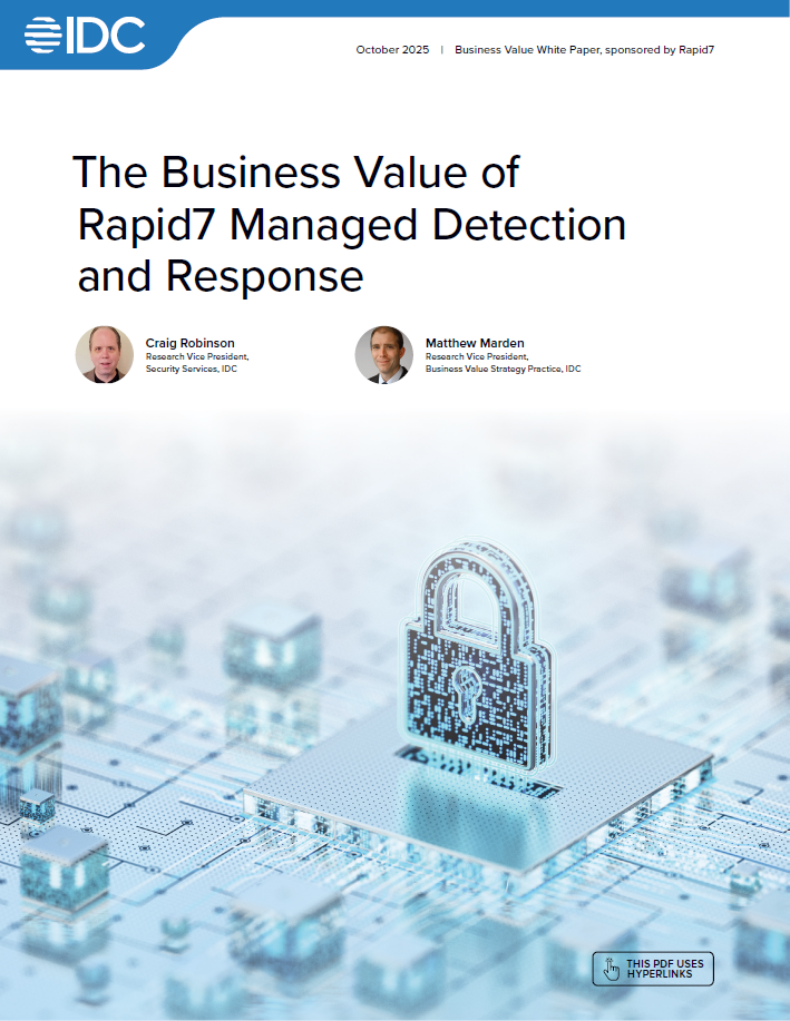 IDC Business Value of Rapid7 MDR img