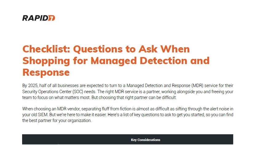 The MDR Buyers Checklist1