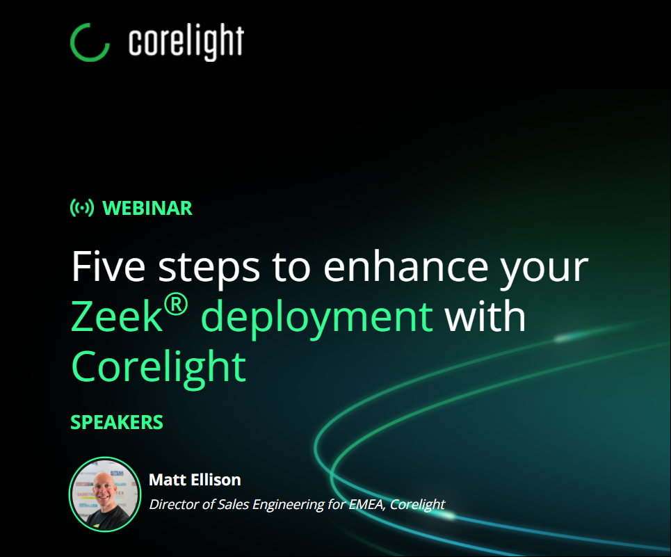 Five steps to enhance Zeek with Corelight